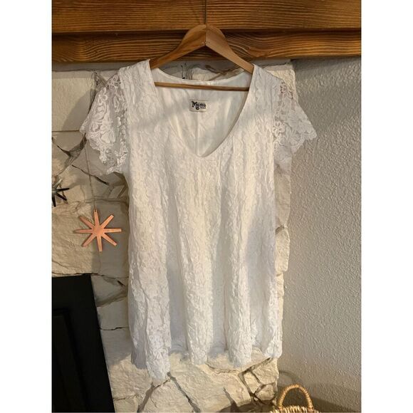 Show Me Your MuMu Dresses & Skirts - Show Me Your Mumu Womens White Lace Kylie Mini Dress Size Medium